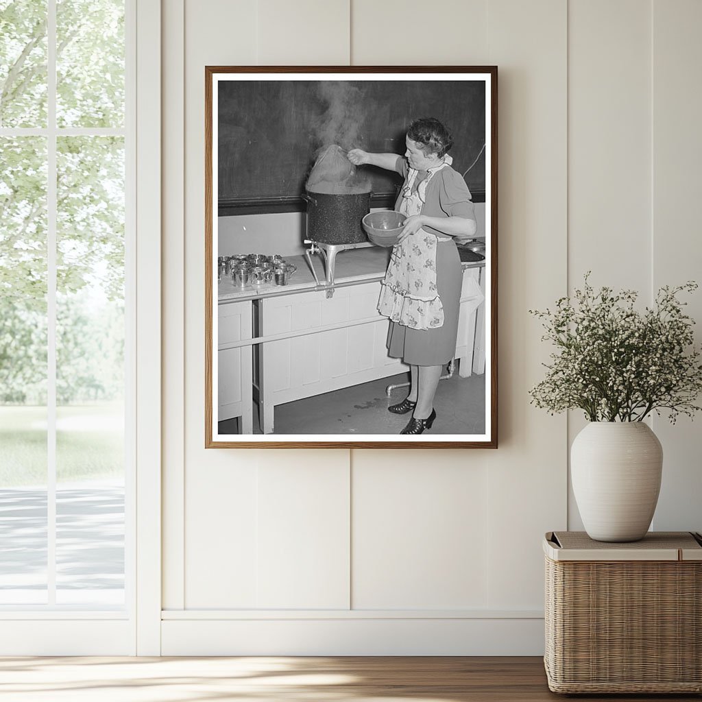 Coffee Removal from Buffet Pot February 1944 Eufaula Oklahoma - Available at KNOWOL