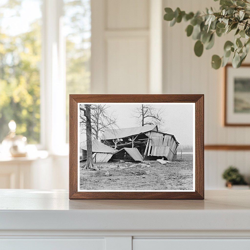 Collapsed Barn from February 1937 Indiana Flood - Available at KNOWOL