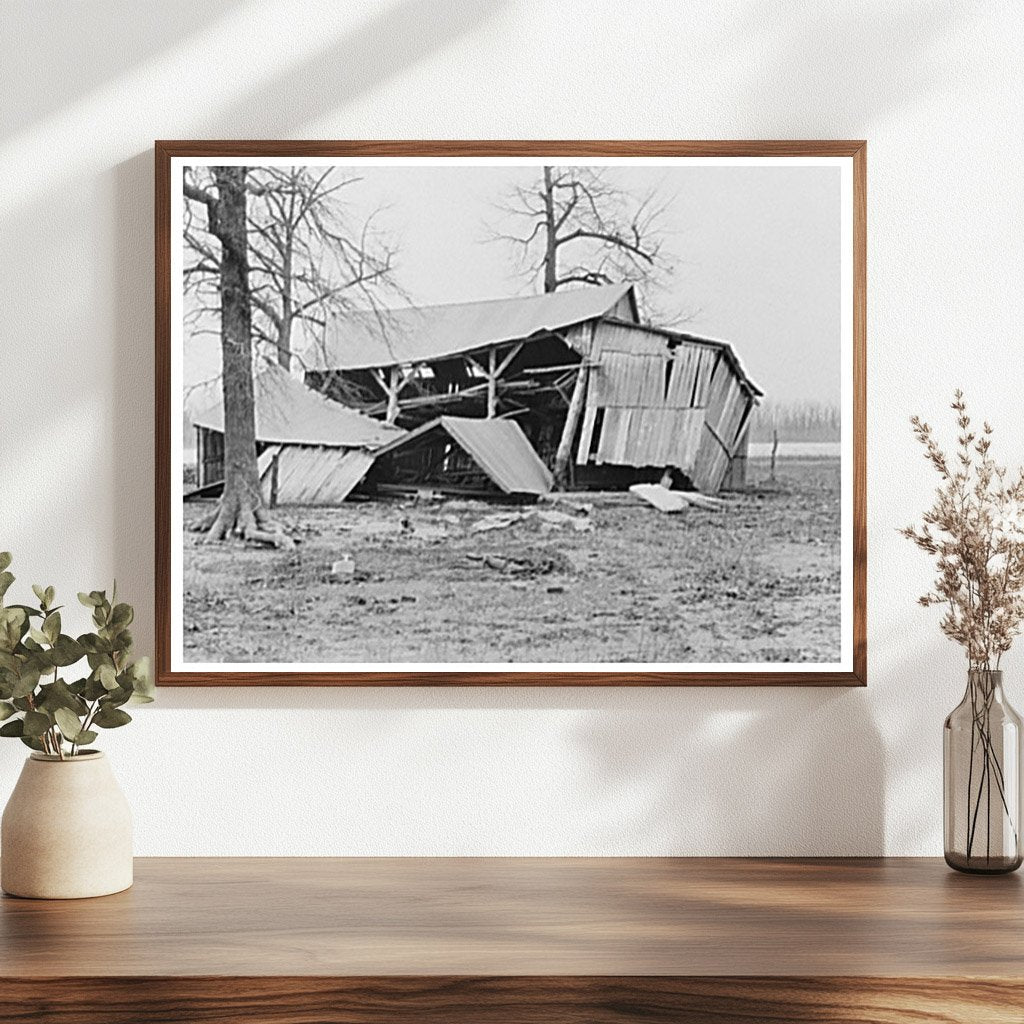 Collapsed Barn from February 1937 Indiana Flood - Available at KNOWOL