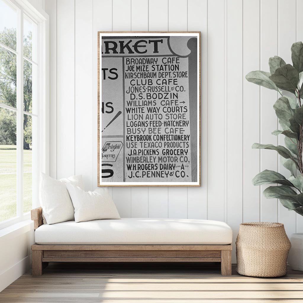 Colorado City Texas Business Sign May 1939 Historical Image - Available at KNOWOL