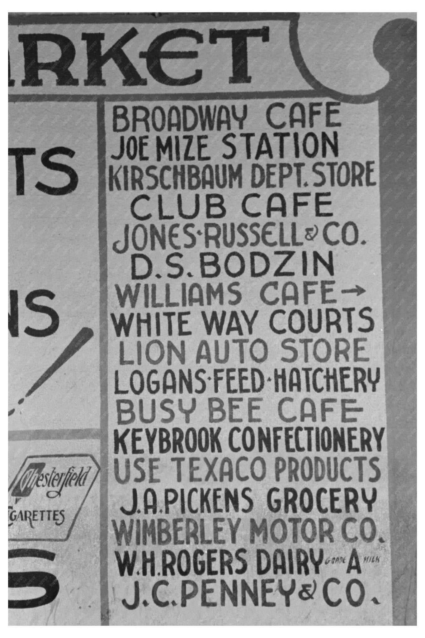 Colorado City Texas Business Sign May 1939 Historical Image - Available at KNOWOL