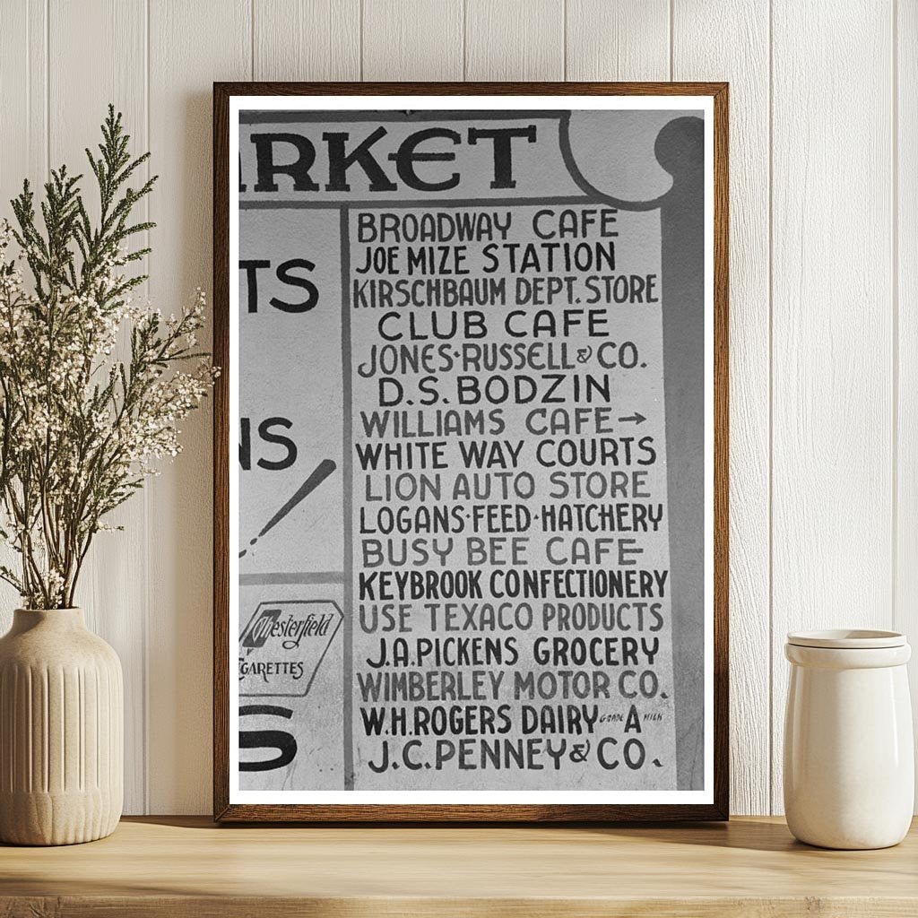 Colorado City Texas Business Sign May 1939 Historical Image - Available at KNOWOL