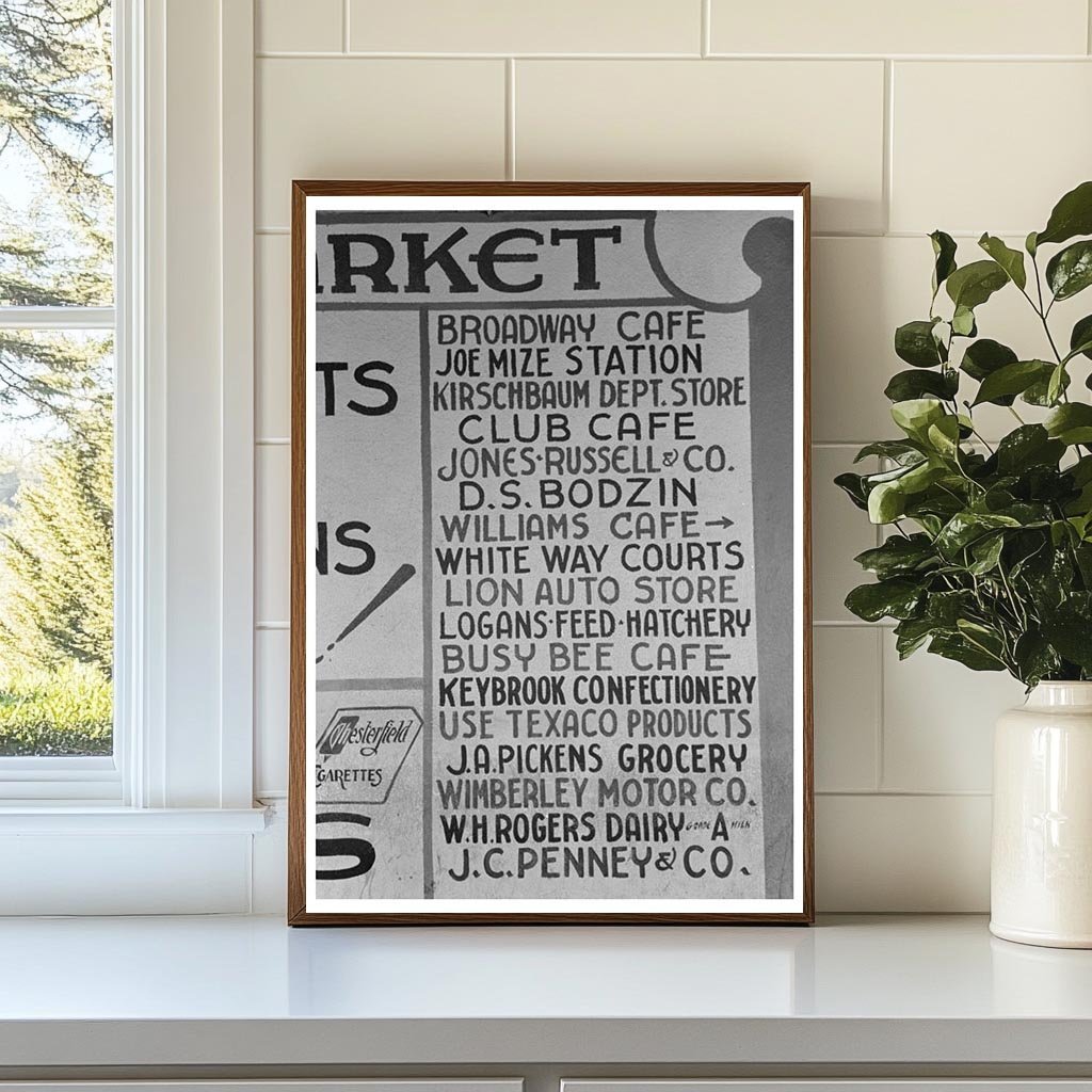 Colorado City Texas Business Sign May 1939 Historical Image - Available at KNOWOL