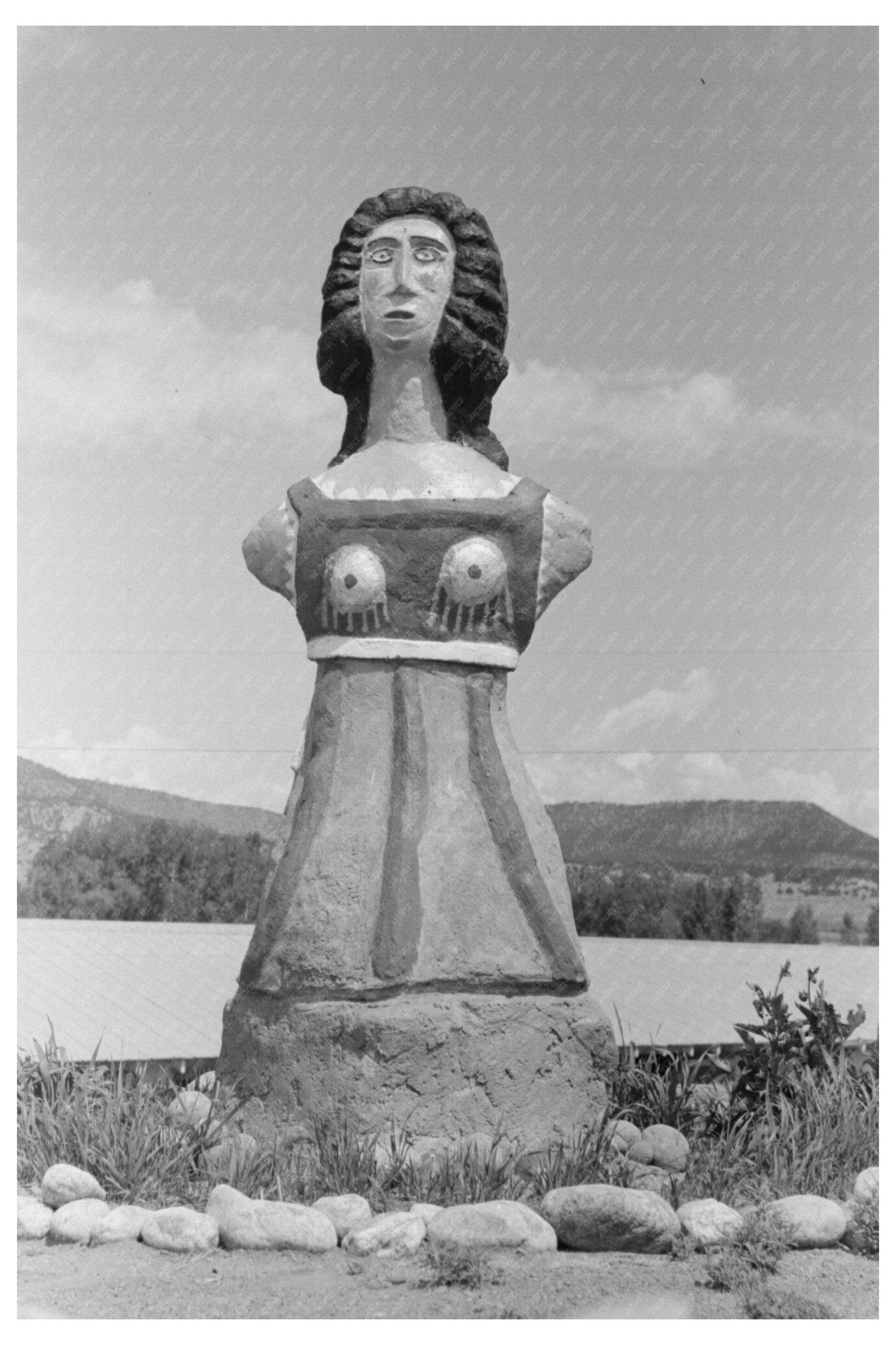 Colored Statue in Cimarron New Mexico August 1939 - Available at KNOWOL