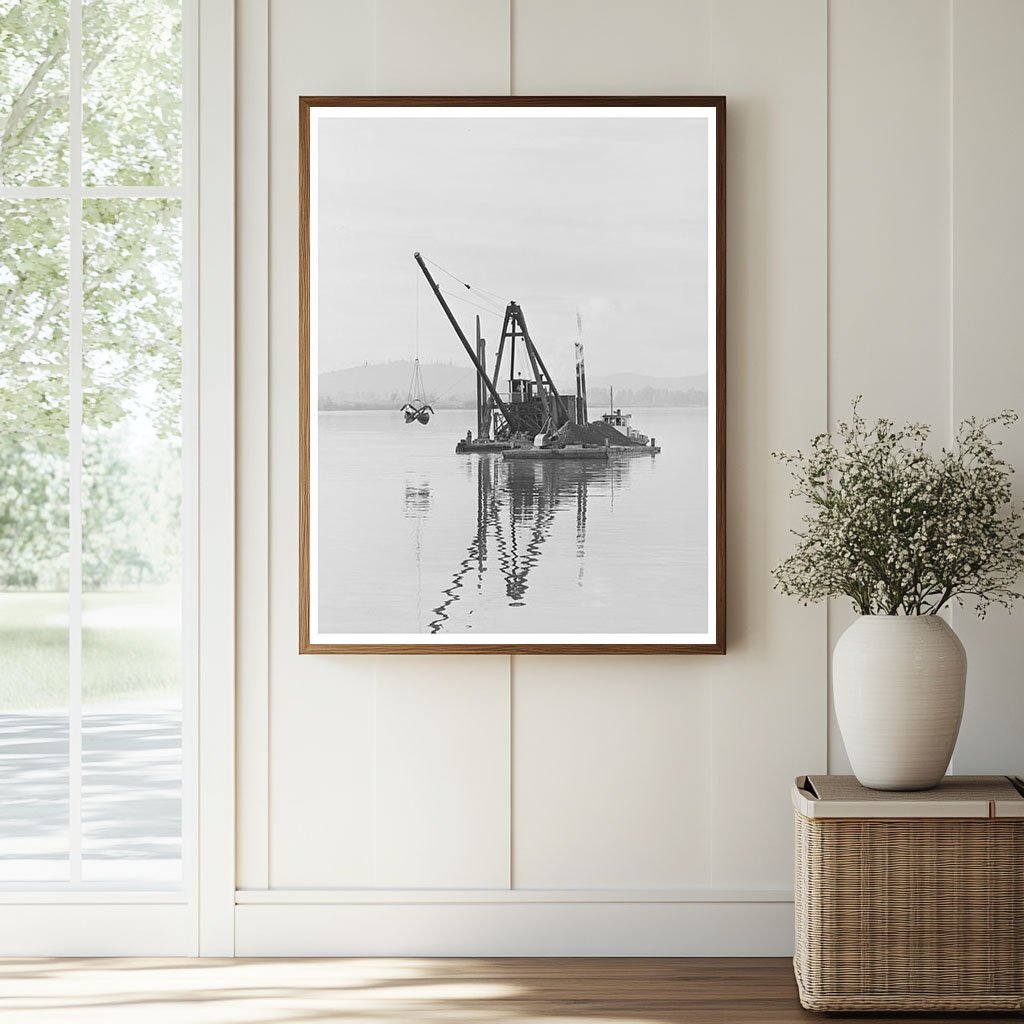 Columbia River Dredge Wahkiakum County Washington 1941 - Available at KNOWOL