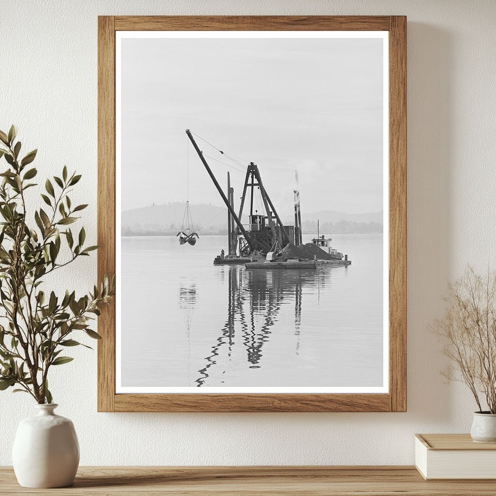 Columbia River Dredge Wahkiakum County Washington 1941 - Available at KNOWOL