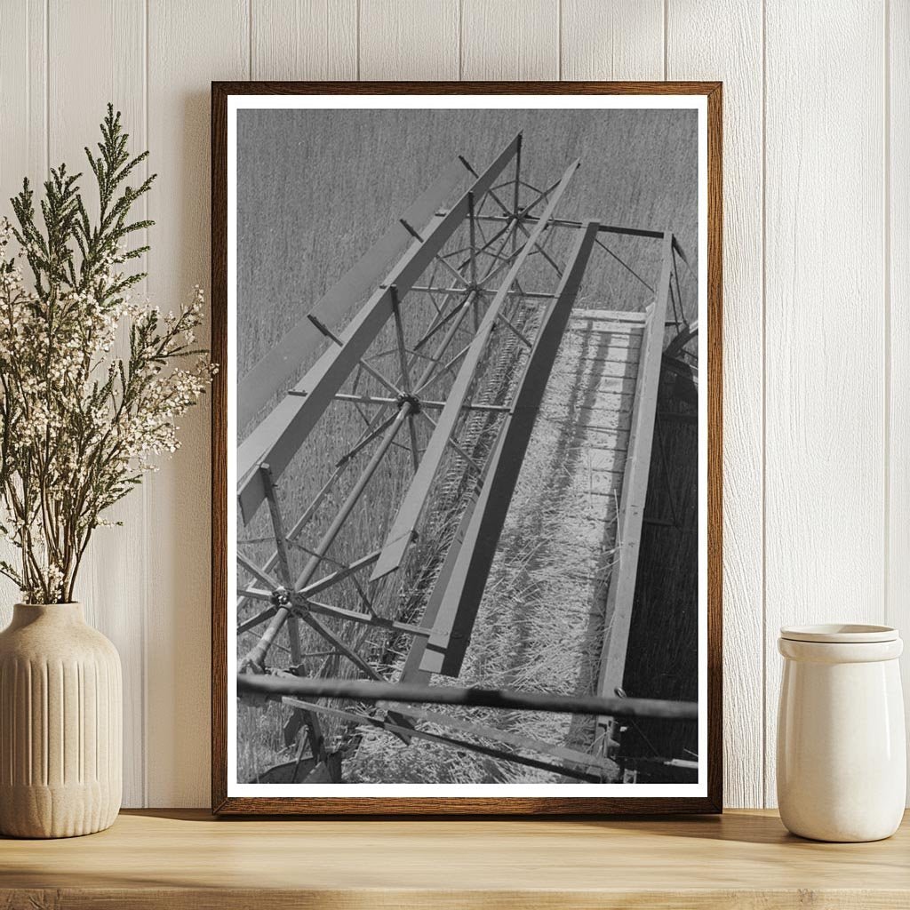 Combine Harvester in Wheat Field Walla Walla 1941 - Available at KNOWOL