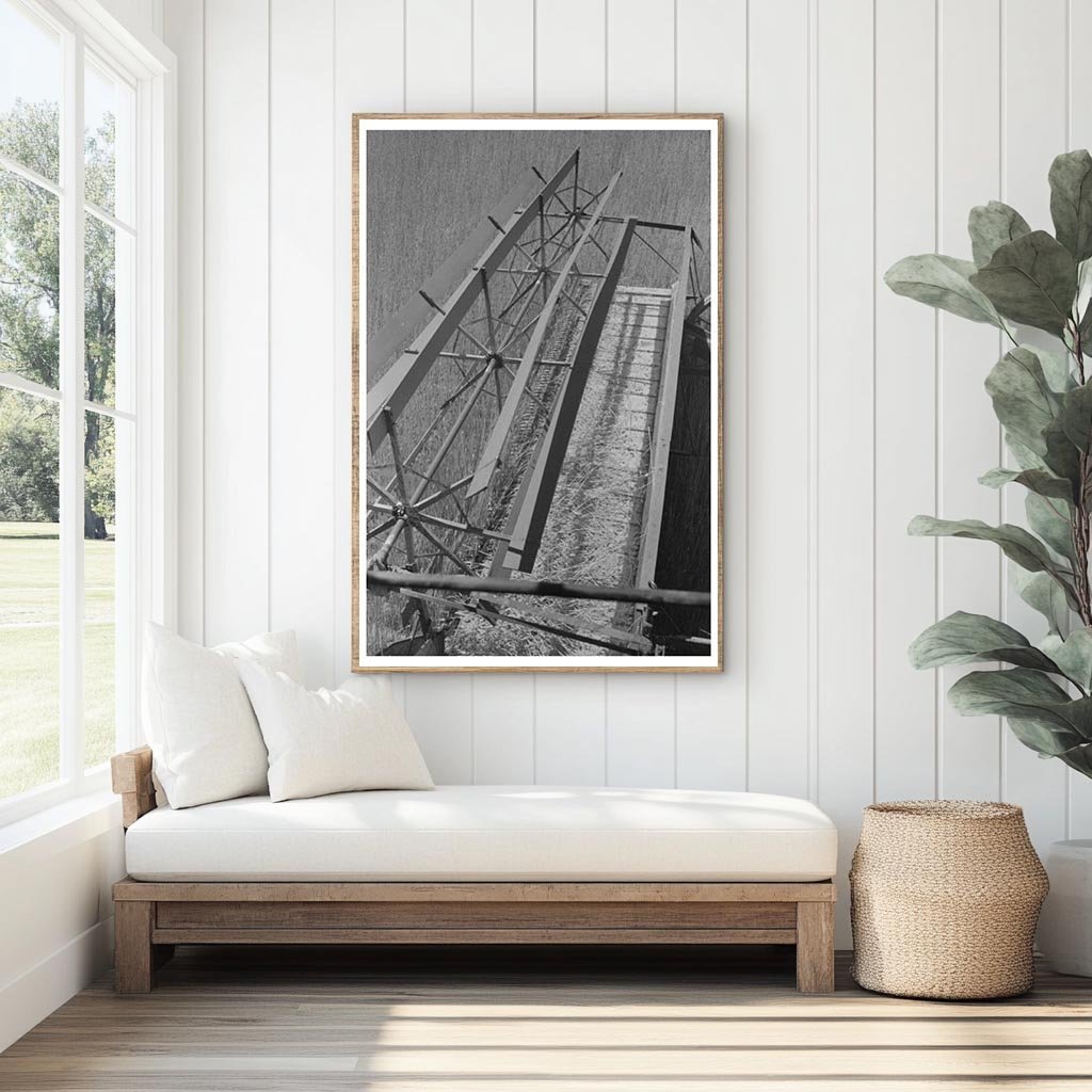 Combine Harvester in Wheat Field Walla Walla 1941 - Available at KNOWOL