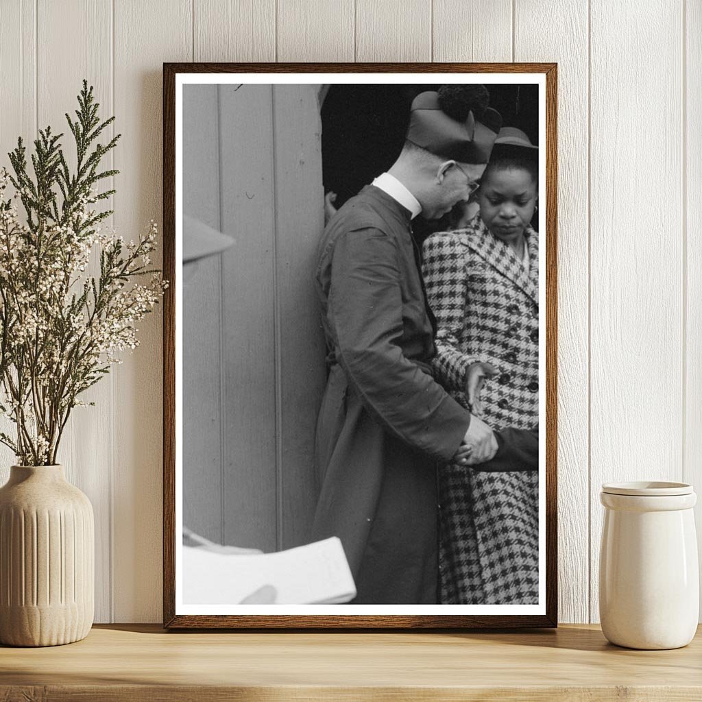 Community Handshakes After Church Chicago April 1941 - Available at KNOWOL