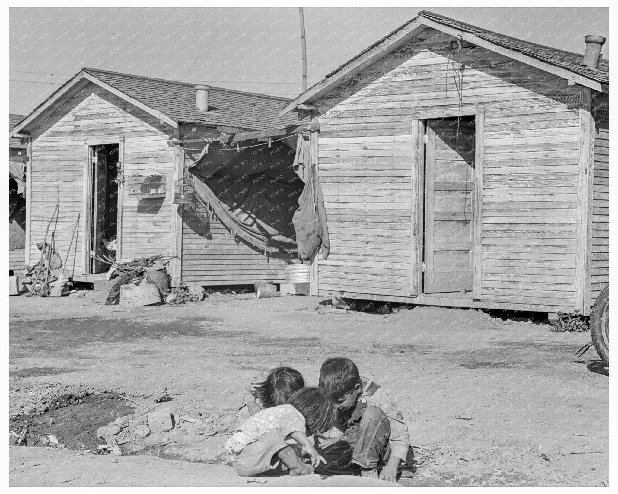 Company Housing for Cotton Workers Corcoran California 1936 - Available at KNOWOL
