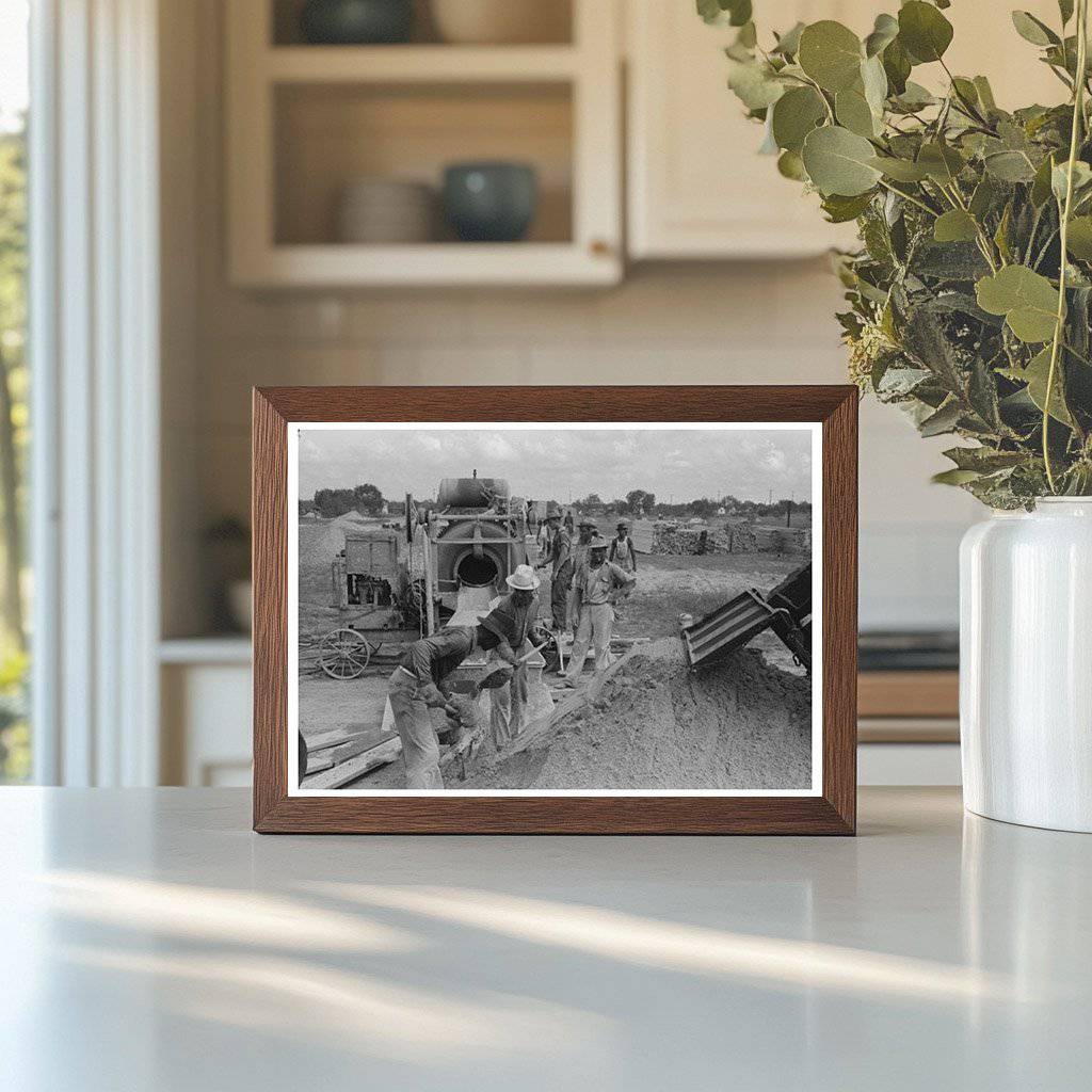 Concrete Mixer at Migrant Camp Sinton Texas October 1939 - Available at KNOWOL