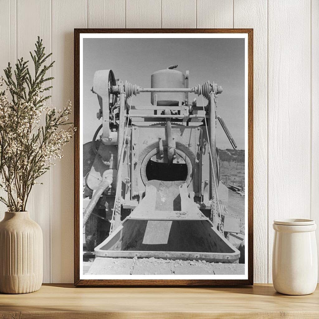 Concrete Mixer at Road Builders Camp Menard County 1940 - Available at KNOWOL