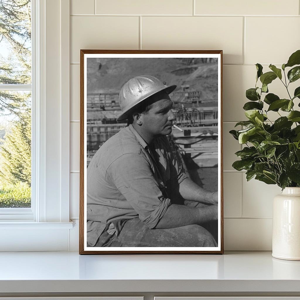 Construction Worker at Shasta Dam 1944 - Available at KNOWOL