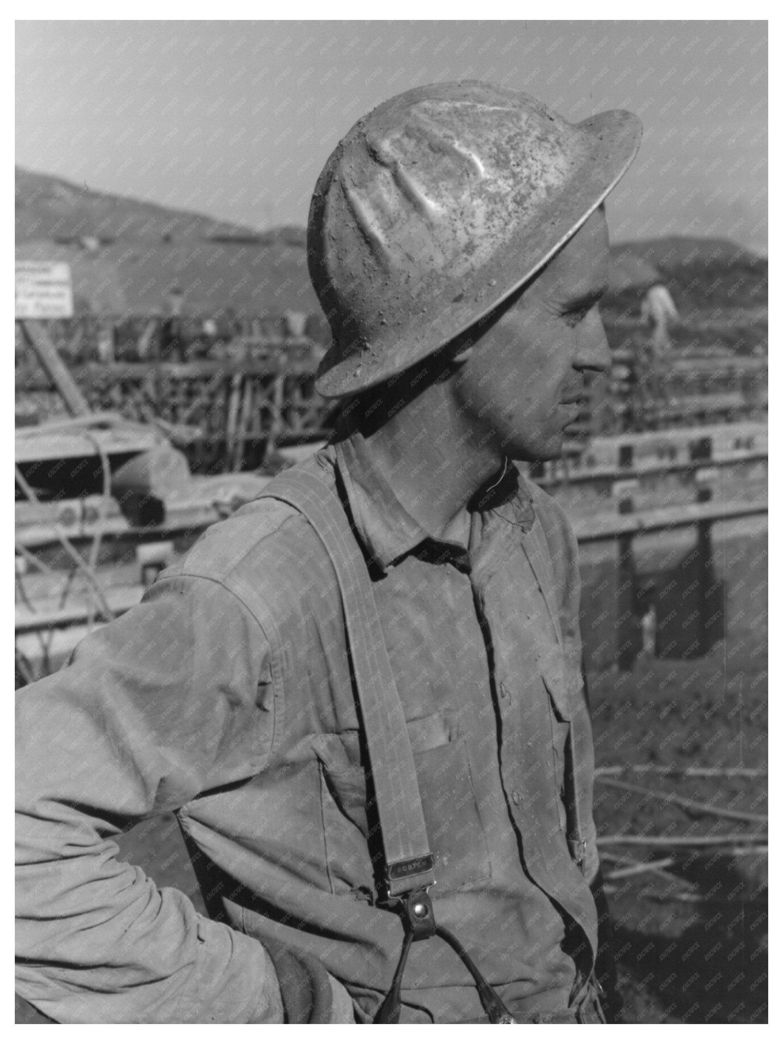Construction Worker at Shasta Dam California 1940 - Available at KNOWOL