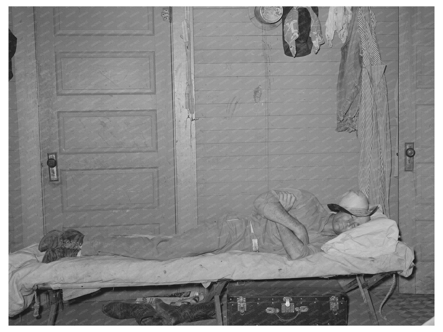 Cook at SMS Ranch Texas May 1939 Resting After Dinner - Available at KNOWOL