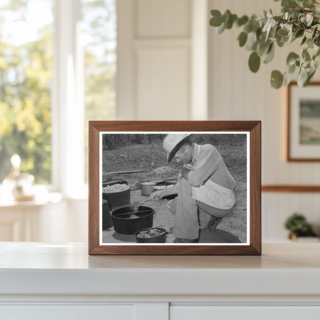 Cook Preparing Meat at SMS Ranch Spur Texas 1939 - Available at KNOWOL