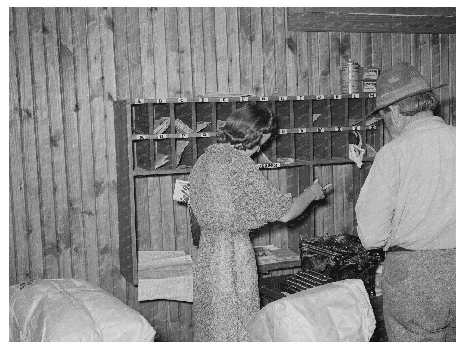 Cooperative Store Mail Retrieval Lake Dick Arkansas 1938 - Available at KNOWOL