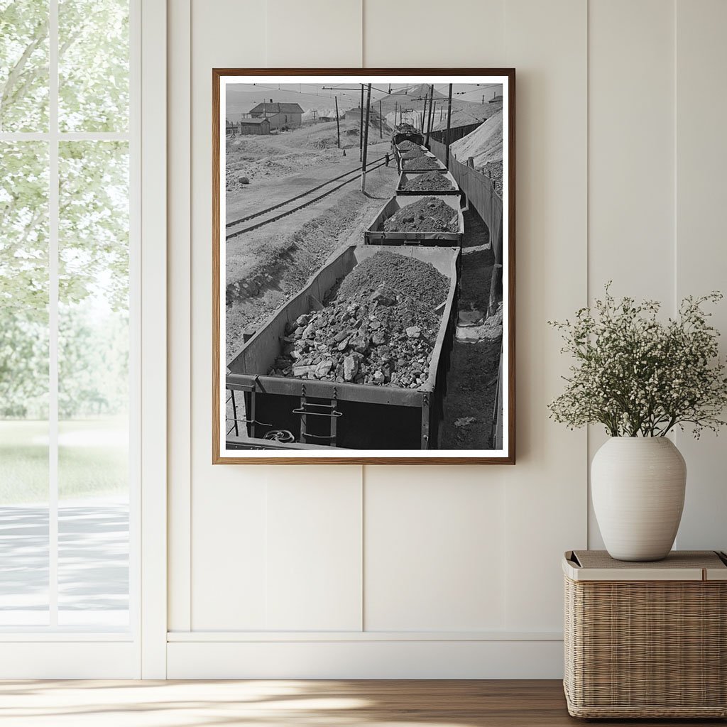 Copper Ore Cars Departing Anaconda Mining Montana 1942 - Available at KNOWOL