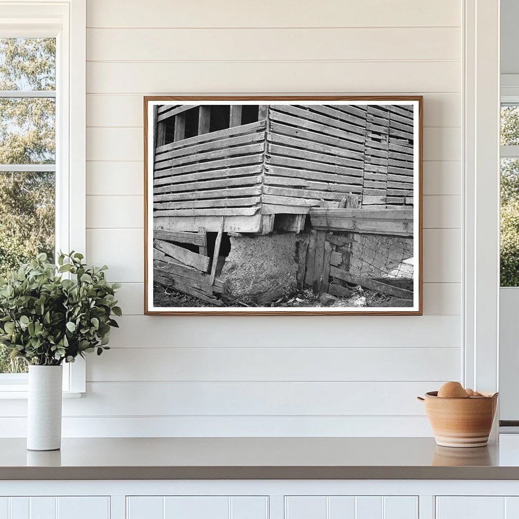 Corn Crib Detail on Lyle Askedland Farm December 1936 - Available at KNOWOL