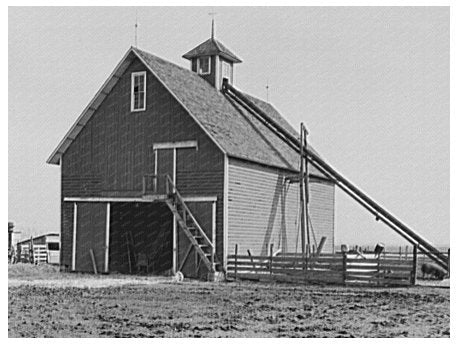 Corn Crib on Mary Lahs Farm Benton County Indiana 1937 - Available at KNOWOL