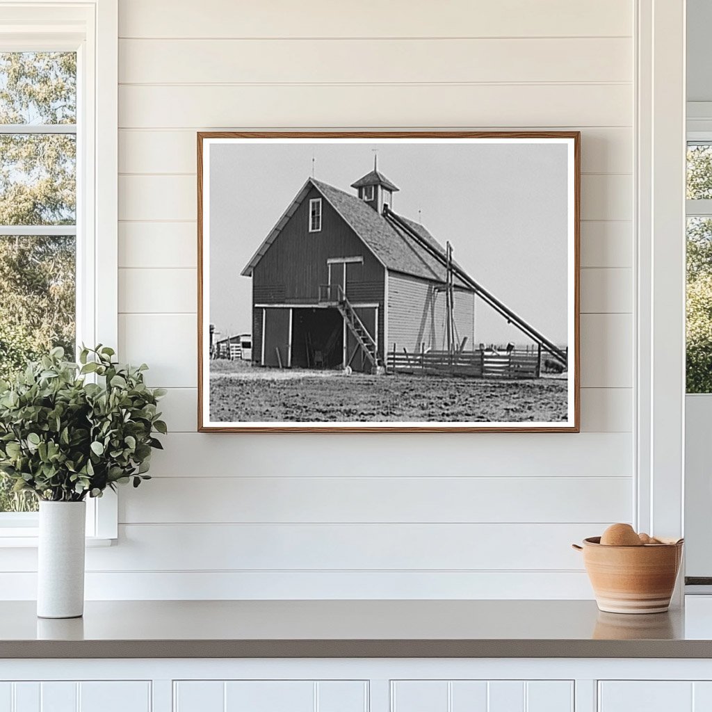 Corn Crib on Mary Lahs Farm Benton County Indiana 1937 - Available at KNOWOL