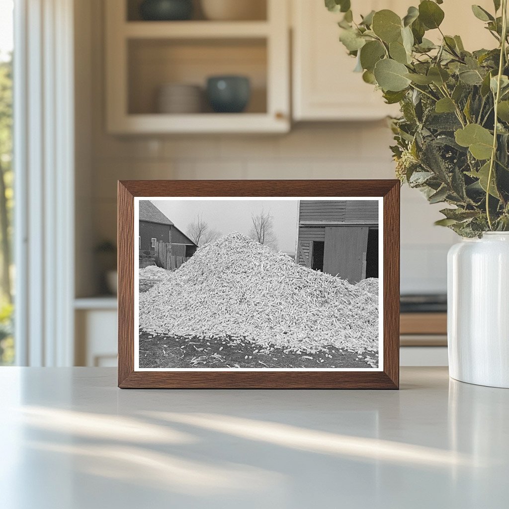 Corncobs on Emmet County Farm Iowa December 1936 - Available at KNOWOL