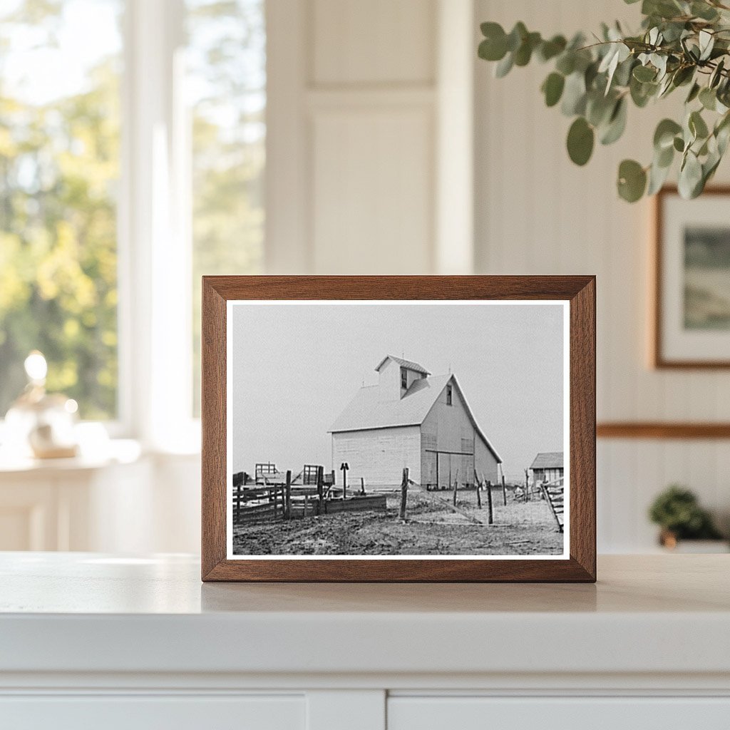 Corncrib on August Grettencords Farm February 1937 - Available at KNOWOL