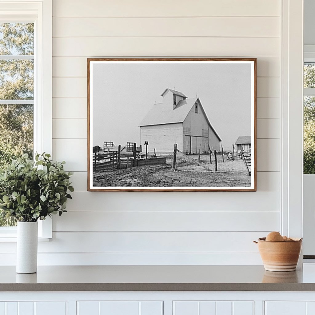 Corncrib on August Grettencords Farm February 1937 - Available at KNOWOL