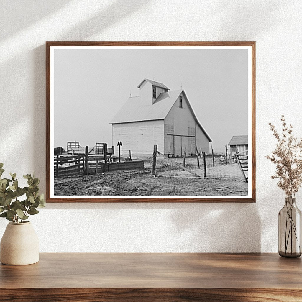 Corncrib on August Grettencords Farm February 1937 - Available at KNOWOL