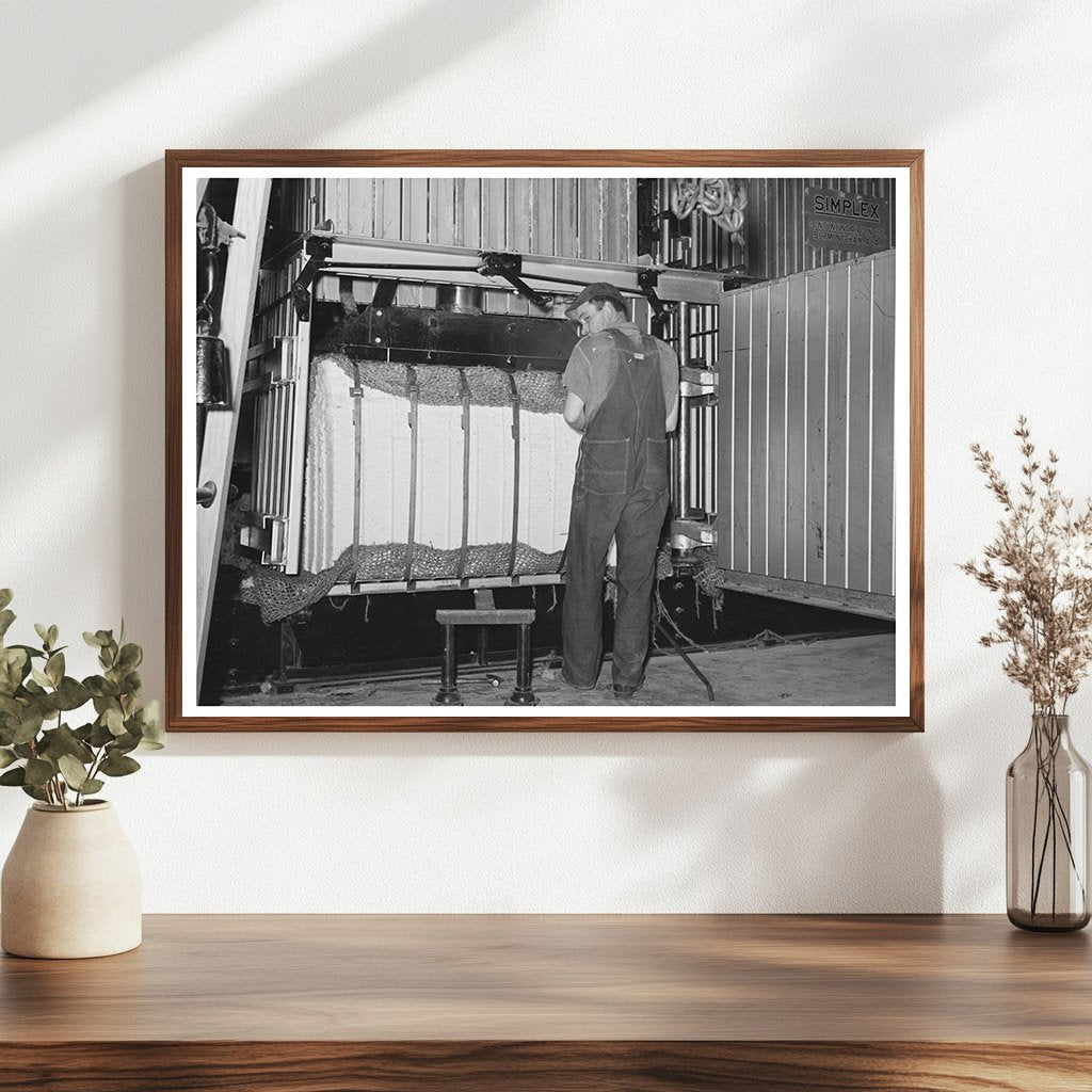 Cotton Baler at Lake Dick Arkansas October 1938 - Available at KNOWOL
