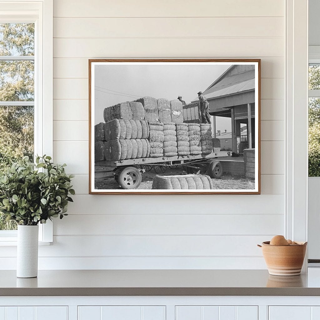 Cotton Bales Loaded onto Truck Jefferson County Arkansas 1938 - Available at KNOWOL
