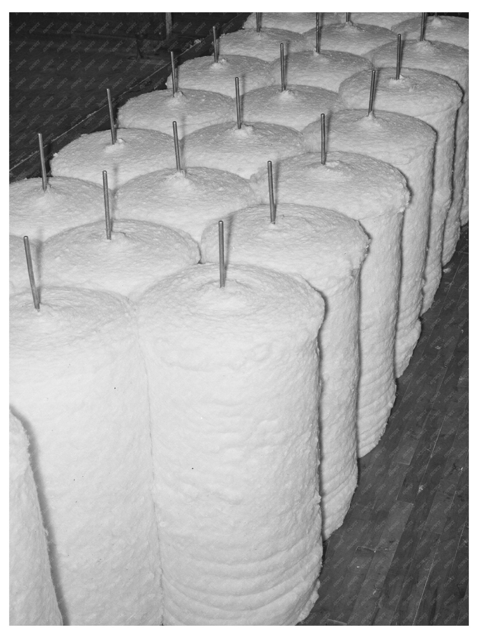 Cotton Bats Production at Laurel Cotton Mills 1939 - Available at KNOWOL