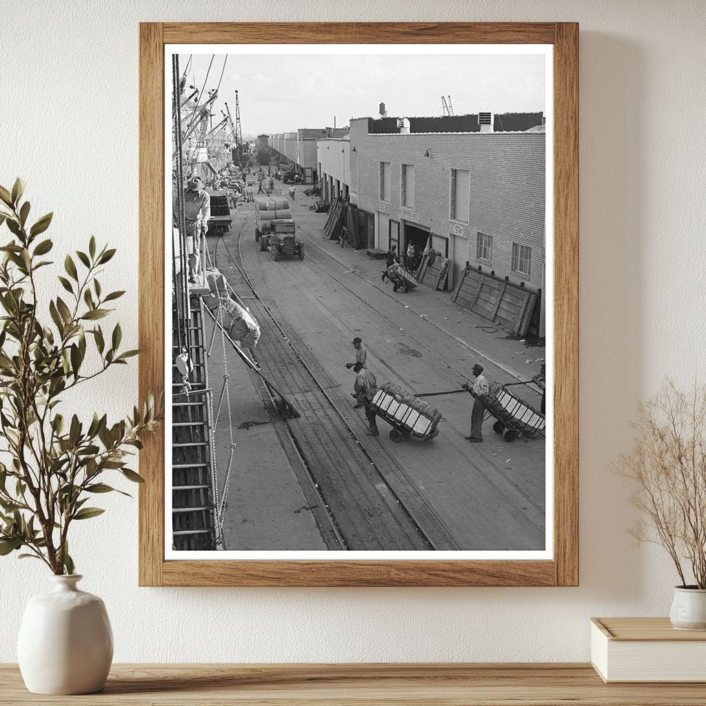 Cotton Compress Facility Loading Dock Houston 1939 - Available at KNOWOL