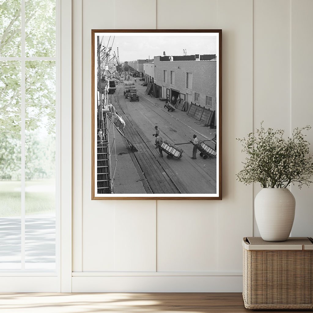 Cotton Compress Facility Loading Dock Houston 1939 - Available at KNOWOL