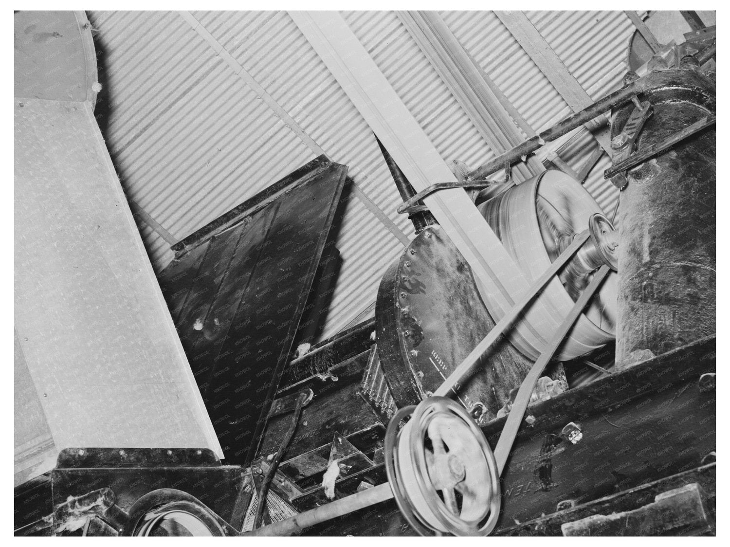 Cotton Gin Machinery at Lake Dick Project Arkansas 1938 - Available at KNOWOL