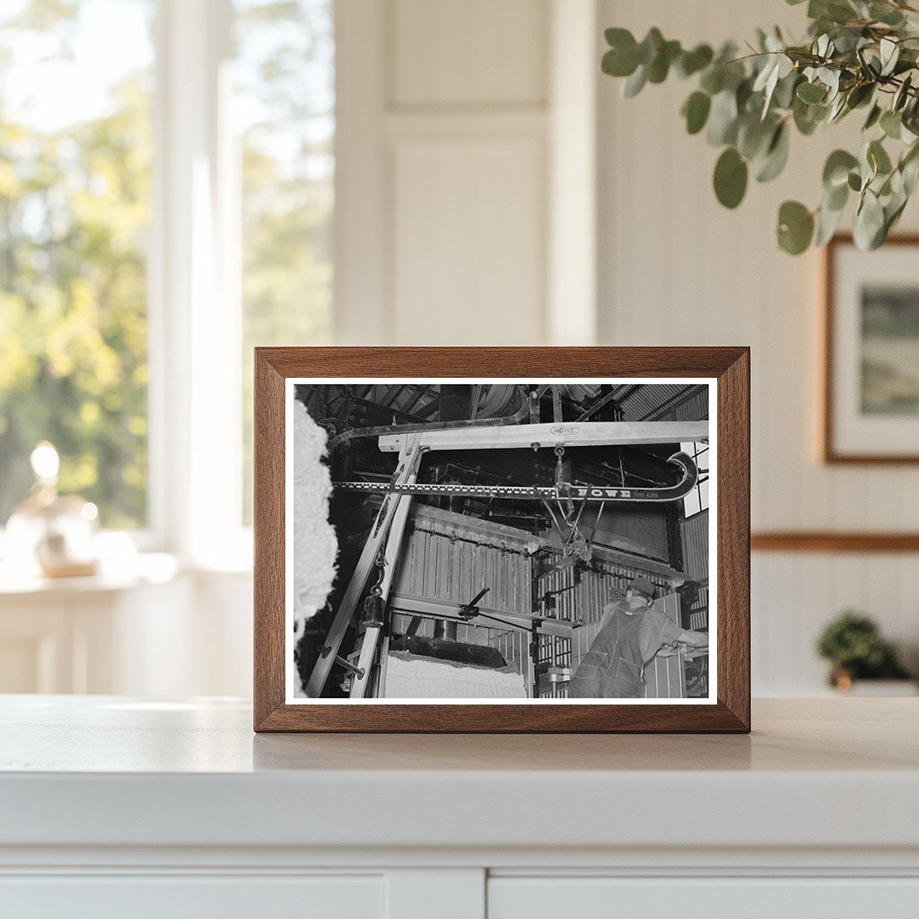 Cotton Gin Scales and Baler Lake Dick Project Arkansas 1938 - Available at KNOWOL