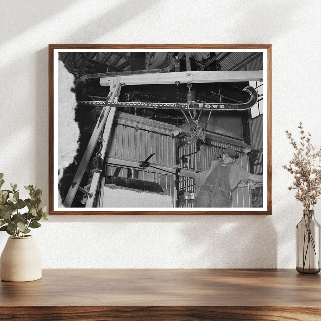 Cotton Gin Scales and Baler Lake Dick Project Arkansas 1938 - Available at KNOWOL