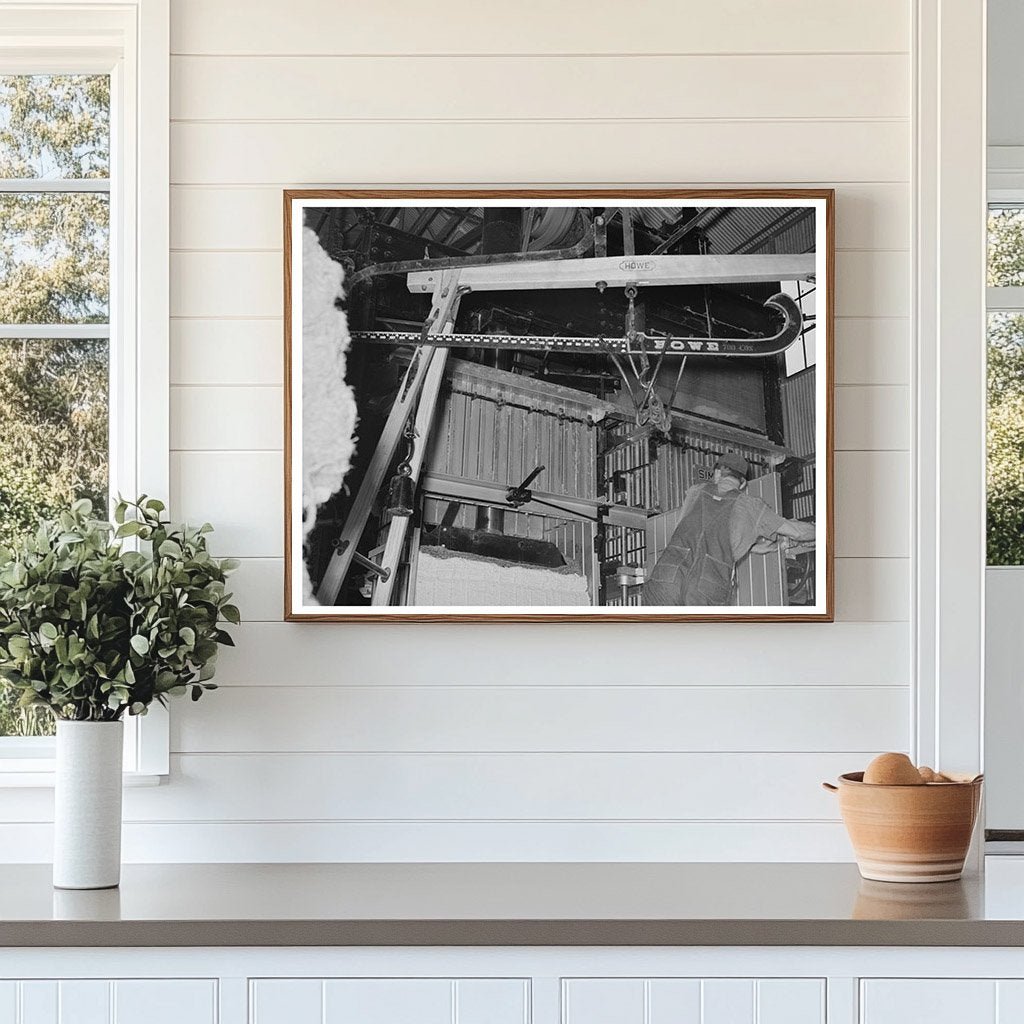 Cotton Gin Scales and Baler Lake Dick Project Arkansas 1938 - Available at KNOWOL