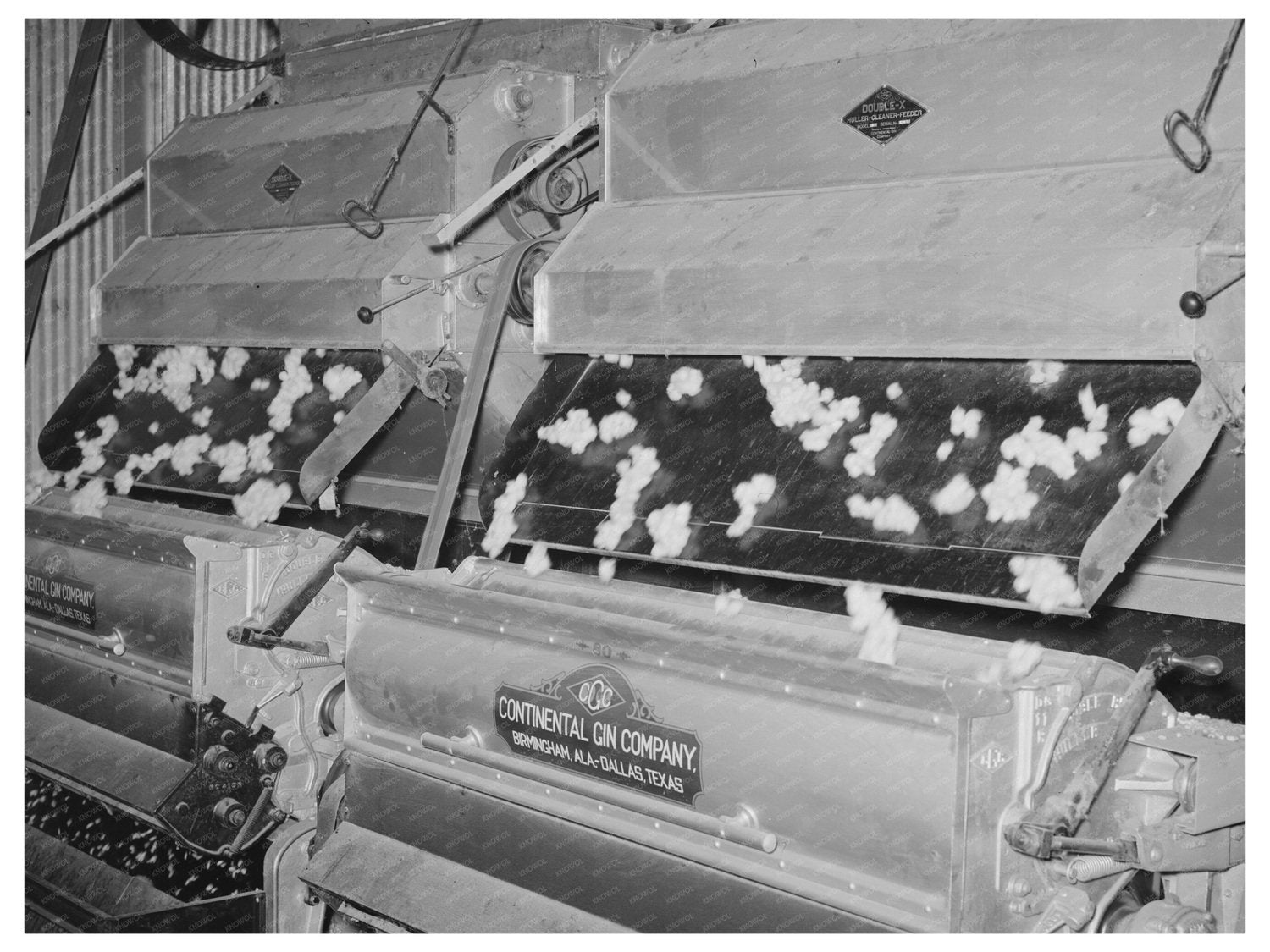 Cotton Ginning at Lake Dick Project Arkansas 1938 - Available at KNOWOL