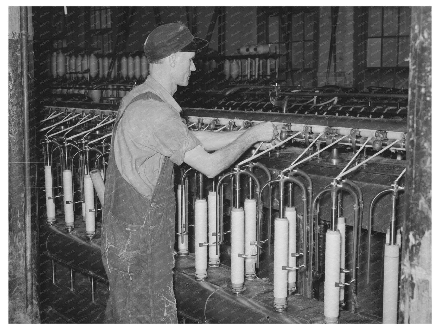 Cotton Rope to Thread Process Laurel Cotton Mills 1939 - Available at KNOWOL