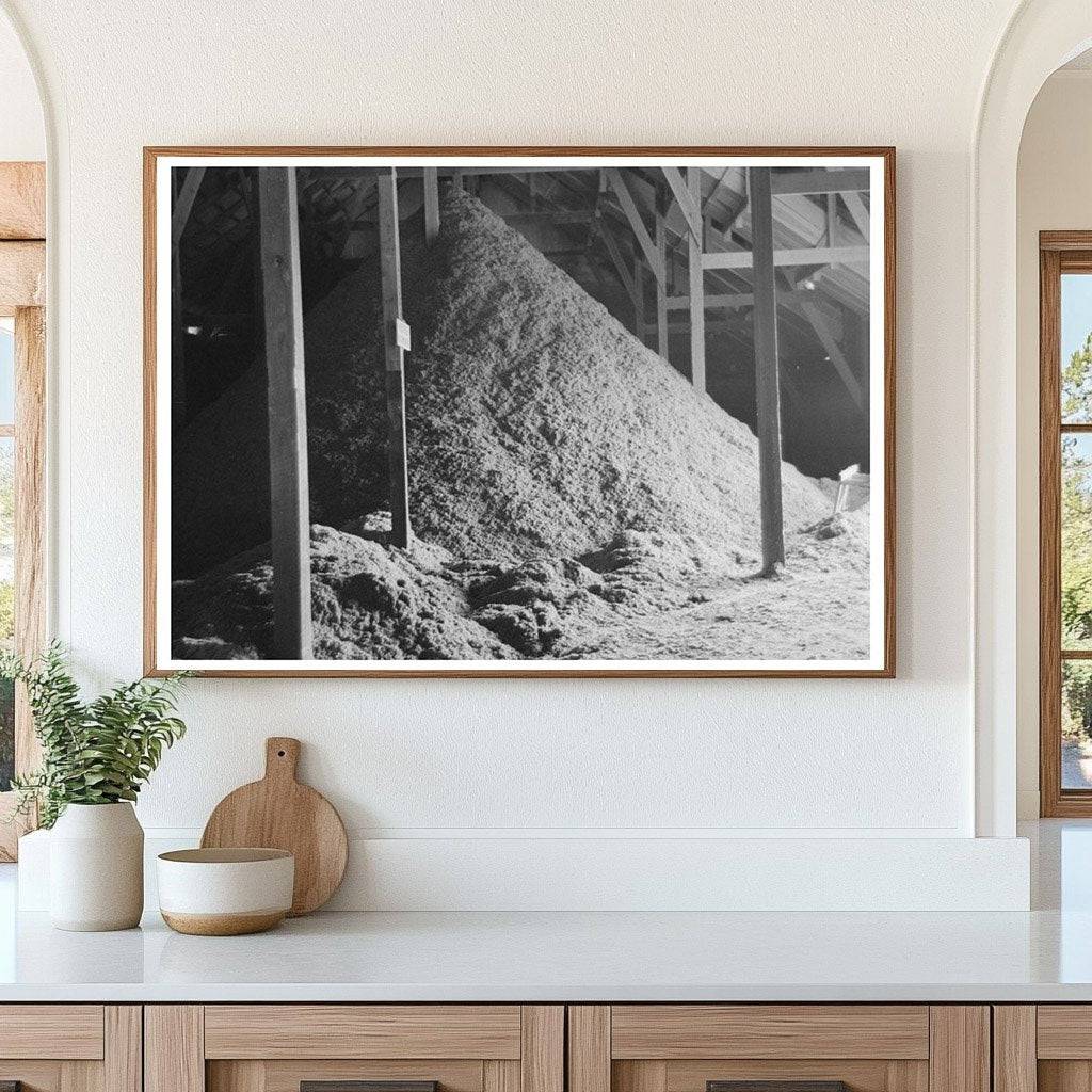 Cotton Seed Hulls at Waco Oil Mill November 1939 - Available at KNOWOL