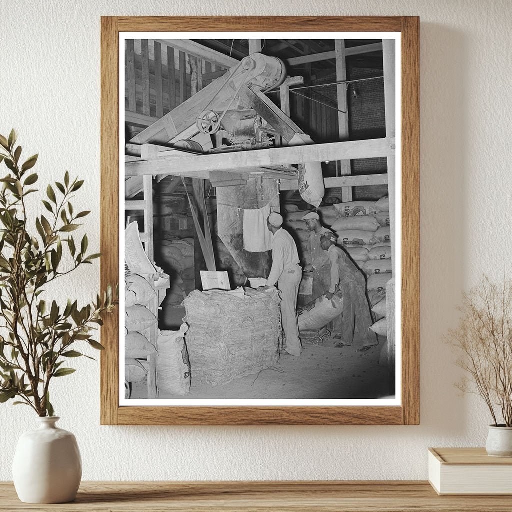 Cotton Seed Meal Sacking at Texas Oil Mill 1939 - Available at KNOWOL