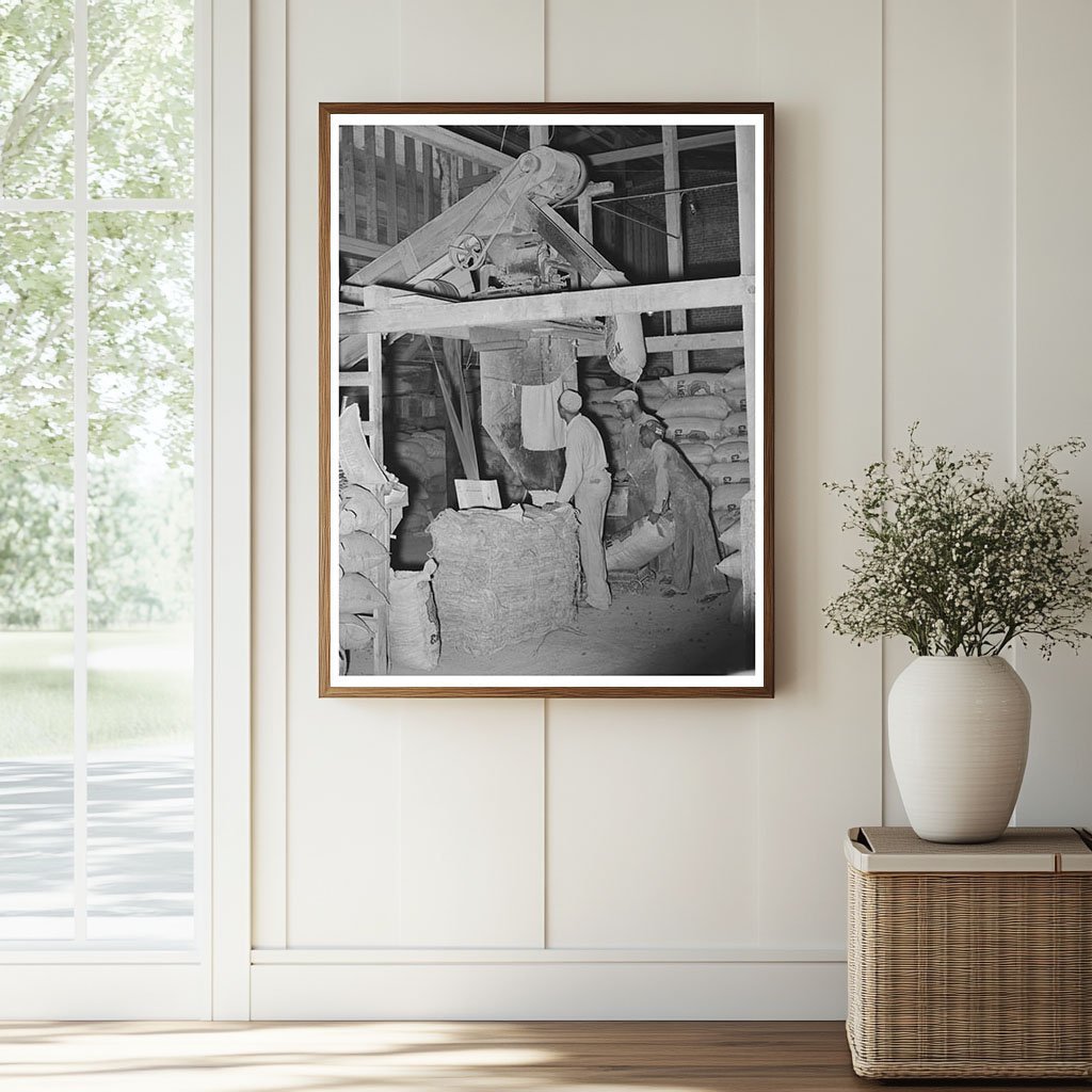 Cotton Seed Meal Sacking at Texas Oil Mill 1939 - Available at KNOWOL