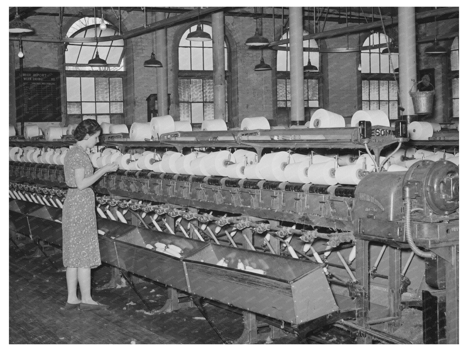 Cotton Thread Winding Machines Laurel Mills 1939 - Available at KNOWOL