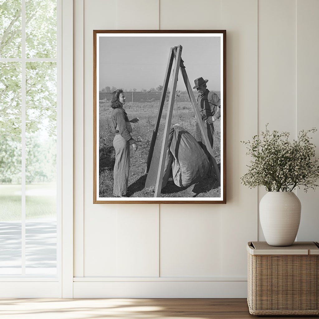 Cotton Weighing in Tulare County California February 1942 - Available at KNOWOL