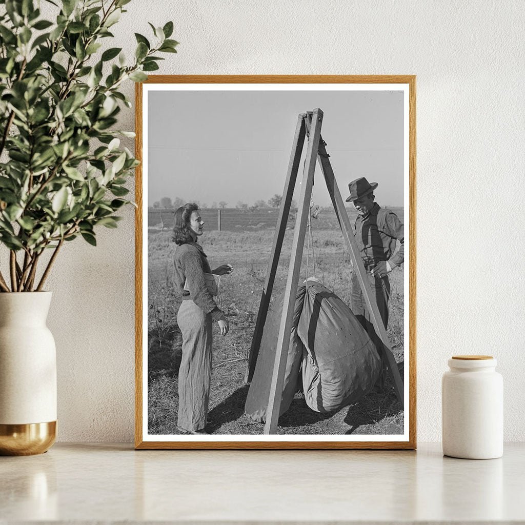 Cotton Weighing in Tulare County California February 1942 - Available at KNOWOL
