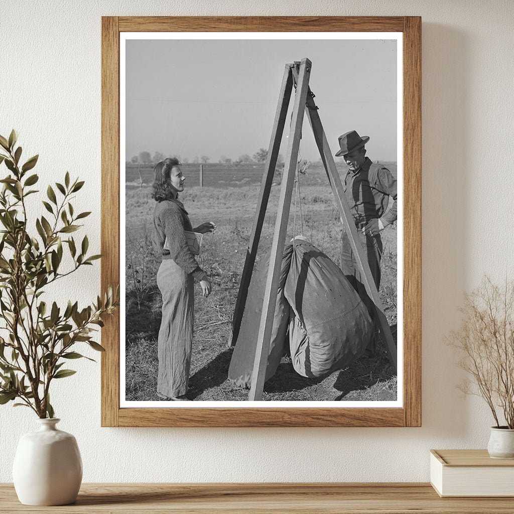 Cotton Weighing in Tulare County California February 1942 - Available at KNOWOL