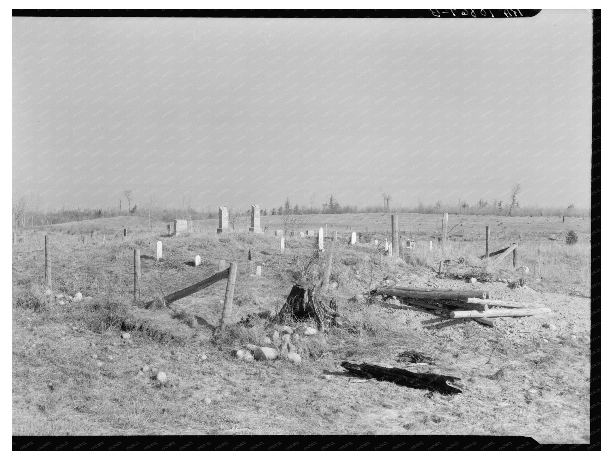 Country Graveyard in Tipler Wisconsin May 1937 - Available at KNOWOL