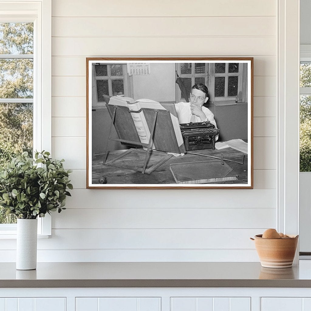 County Clerk in San Augustine Texas April 1939 Vintage Photo - Available at KNOWOL