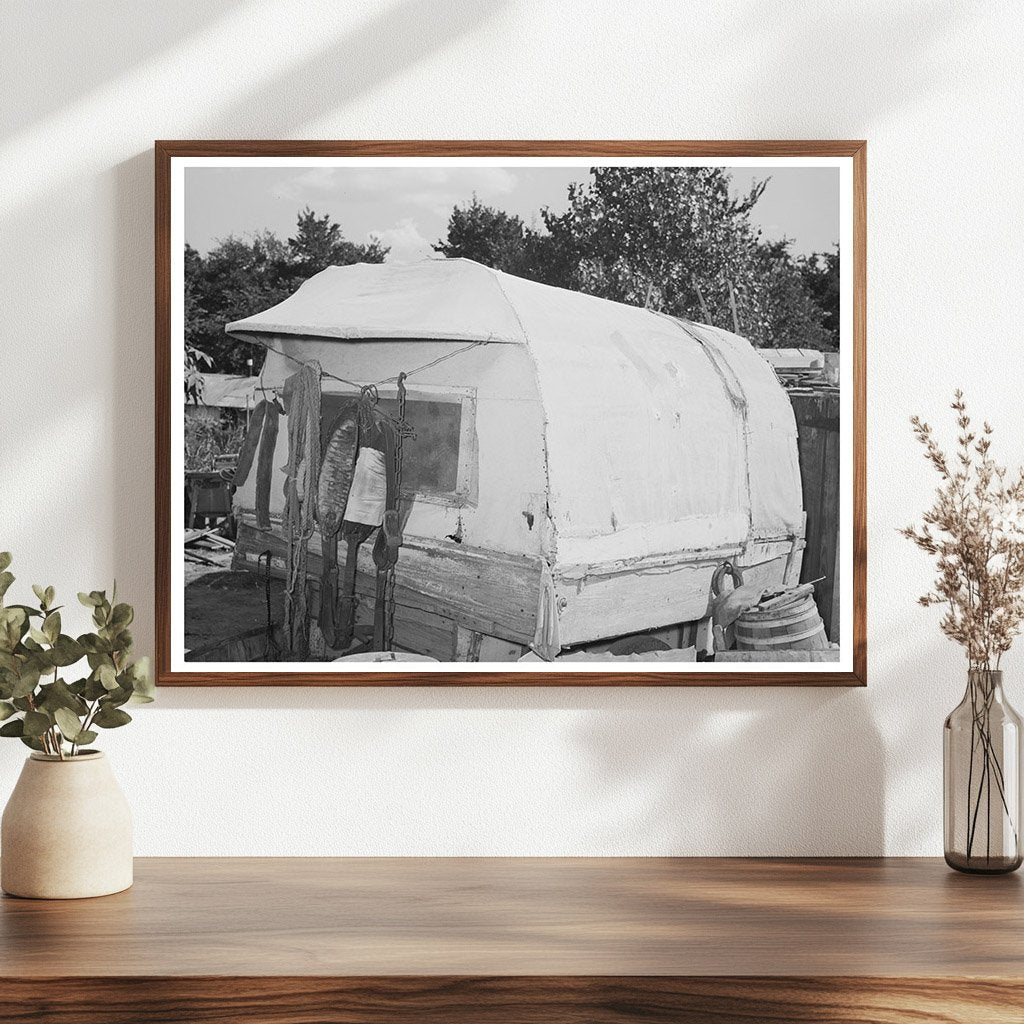 Covered Trailer in Oklahoma City Camp July 1939 - Available at KNOWOL